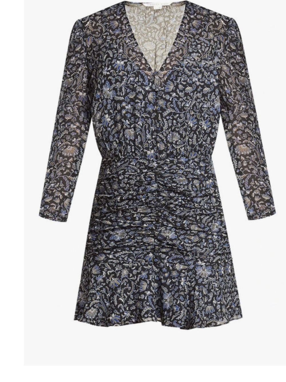 Veronica Beard Rosalia 100% Silk Ruched Mini Dress – Size 6